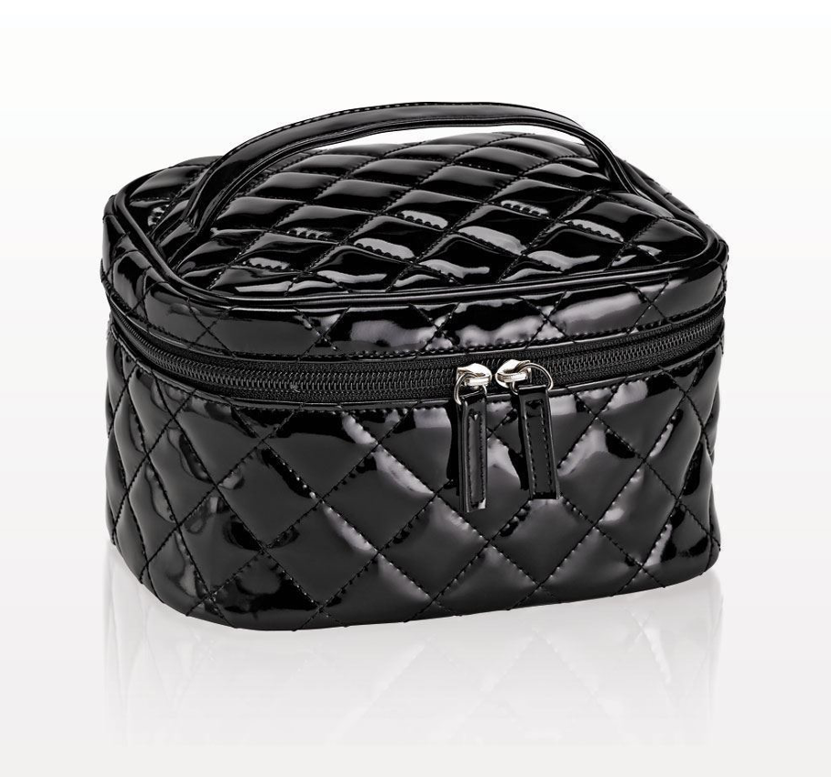 The Black Quilted Train Case