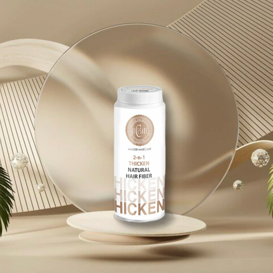 Thicken Hair Fiber -Salt & Pepper- Micro Fiber Colorant Will Camouflage Thinning Areas. Thicker Looking Hair + More Confidence in Seven Seconds!