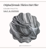Thicken Hair Fiber -Salt & Pepper- Micro Fiber Colorant Will Camouflage Thinning Areas. Thicker Looking Hair + More Confidence in Seven Seconds!