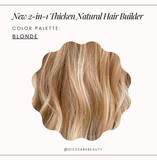 NEW! 2-n-1 Thicken Natural Hair Builder -Blonde- Custom Formulation Covers Thinning Areas and Attaches to Existing Hair Appearing Thicker. 2 Sizes Available!
