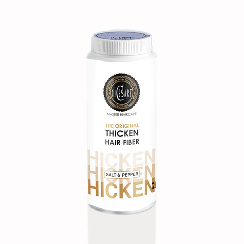 Thicken Hair Fiber -Salt & Pepper- Micro Fiber Colorant Will Camouflage Thinning Areas. Thicker Looking Hair + More Confidence in Seven Seconds!