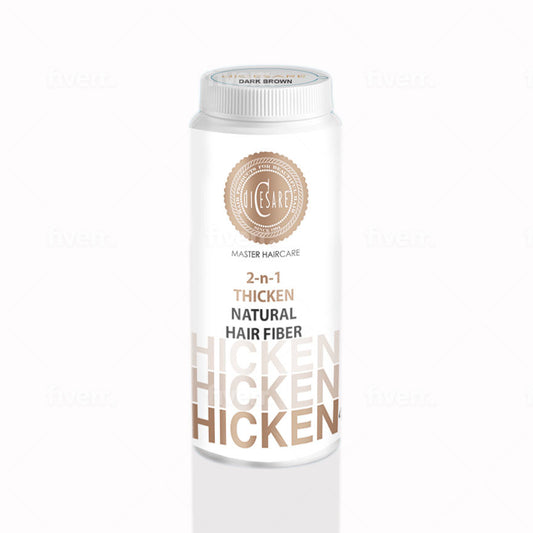 NEW! 2-n-1 Thicken Natural Hair Builder -Dark Brown- Custom Formulation Covers Thinning Areas and Attaches to Existing Hair Appearing Thicker. 2 Sizes Available!