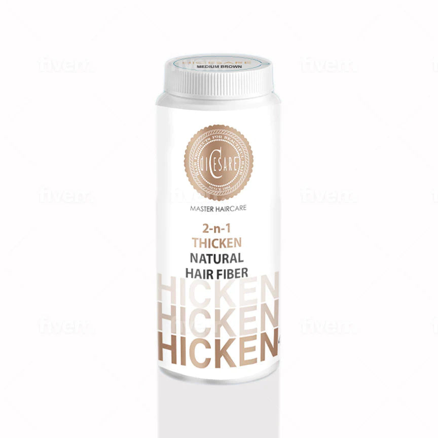 NEW! 2-n-1 Thicken Natural Hair Builder -Medium Brown- Custom Formulation Covers Thinning Areas and Attaches to Existing Hair Appearing Thicker. 2 Sizes Available! 10.00% Off Auto renew